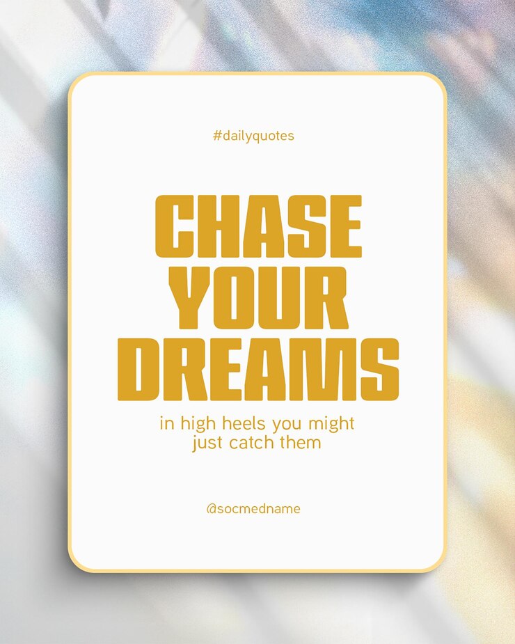 PSD el retrato de la publicación de instagram de psd chase your dreams