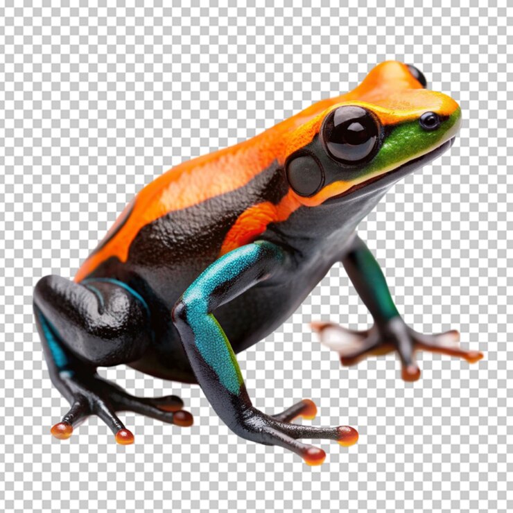 PSD retrato de la rana verde png