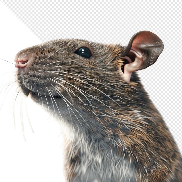 Retrato de una rata curiosa en primer plano