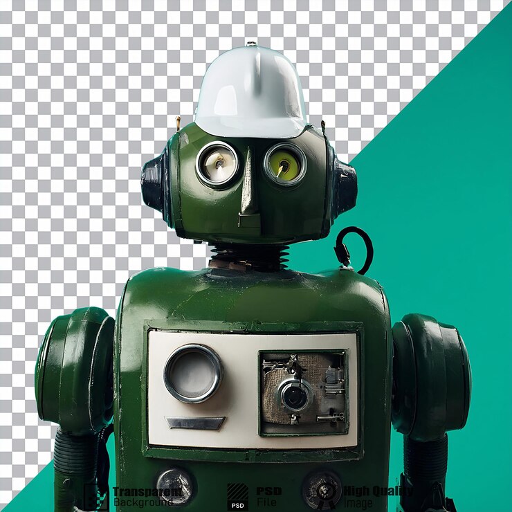 PSD retrato de un robot antiguo