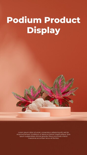 en retrato rocas fondo imagen 3d render maqueta en blanco color blanco cilindro curvo podio