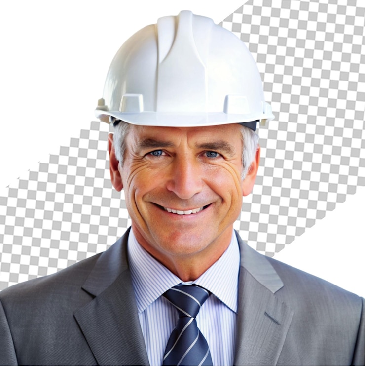 PSD retrato sonriente de las construcciones más antiguas