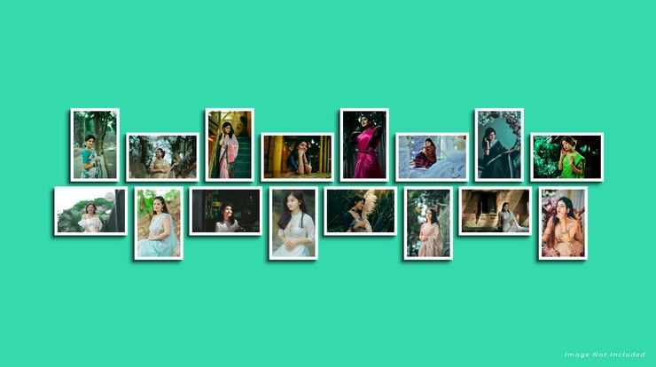 PSD retratos elegantes de mujeres asiáticas
