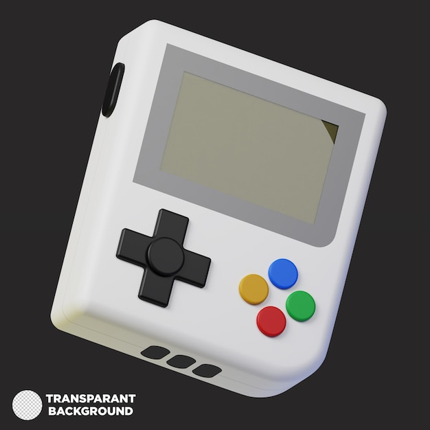 Retro 3D-Cartoon-Handheld-Konsole