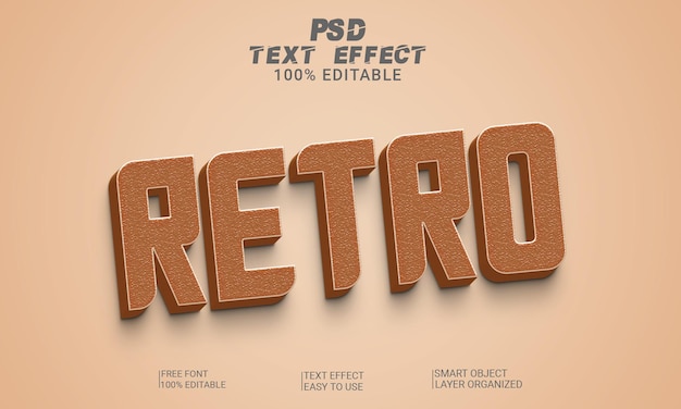 PSD retro-3d-text-effekt-stil