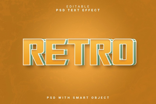 RETRO 3D-TEXT-Effekt