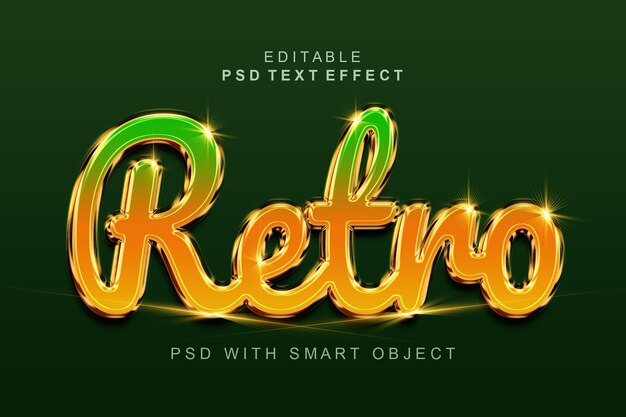 Retro 3d-texteffekt