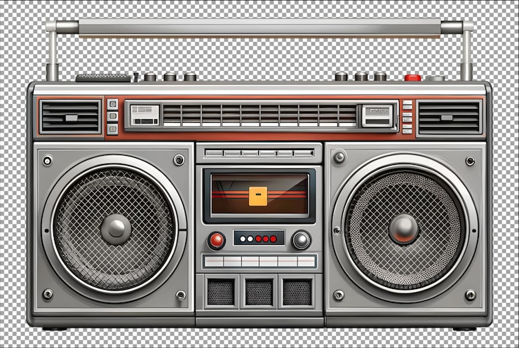PSD retro audio portable stereo boombox radio for nostalgia lovers
