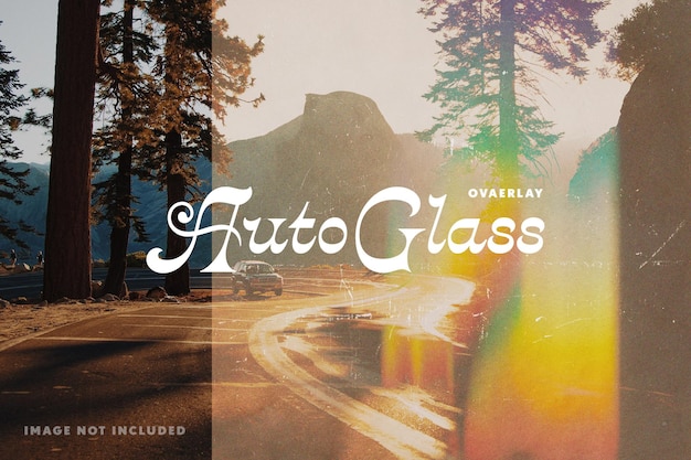 PSD retro-autoglas-fotoeffekt