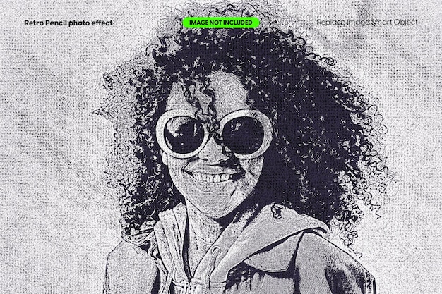 Retro-Bleistift-Fotoeffekt