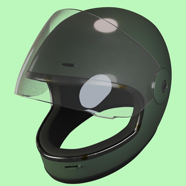 Retro casco 3D Rendering