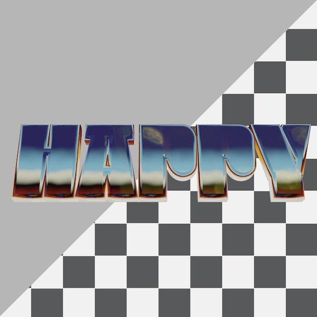 Retro Classic text 3d rendering with transparant background
