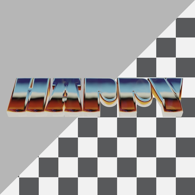 Retro Classic text 3d rendering with transparant background