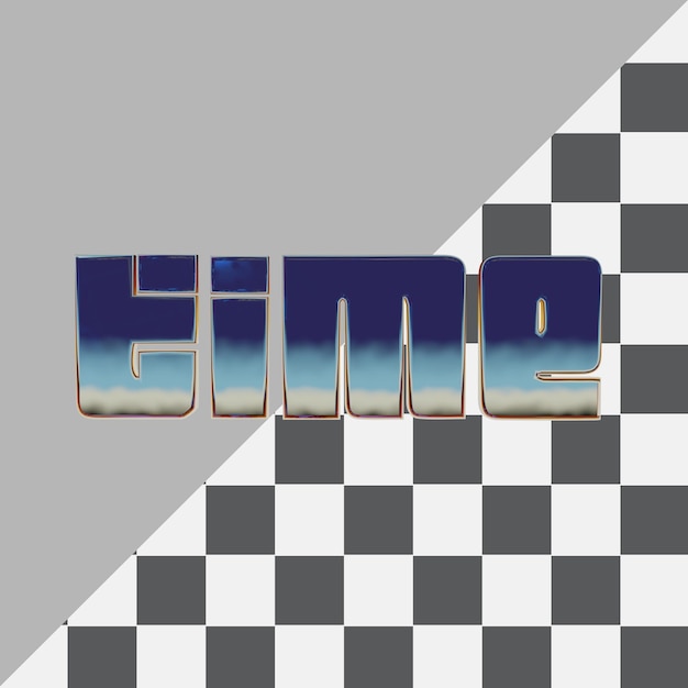 Retro Classic text 3d rendering with transparant background