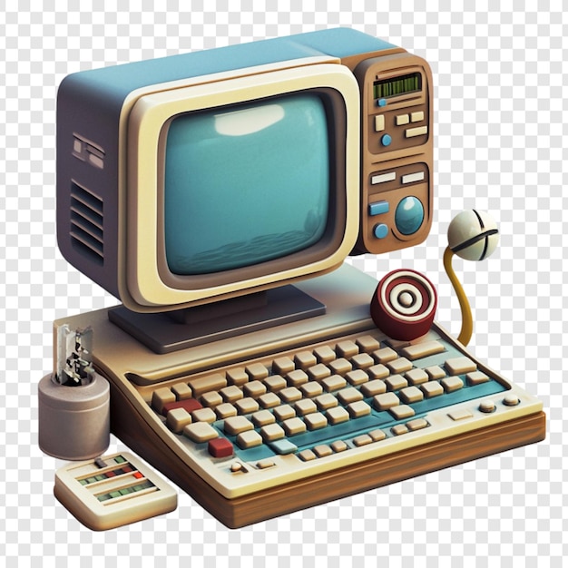 Retro Computer System Vintage Tech Nostalgia Design di giochi