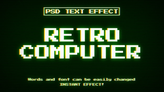 Retro Computer Text Effect