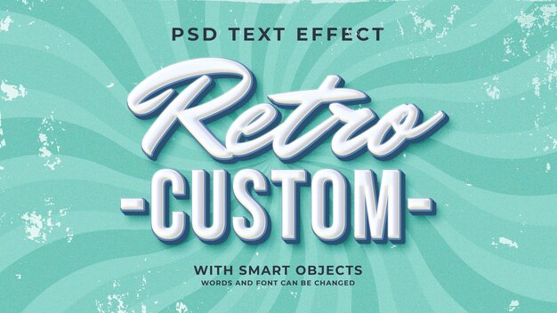 retro custom psd editable text effect