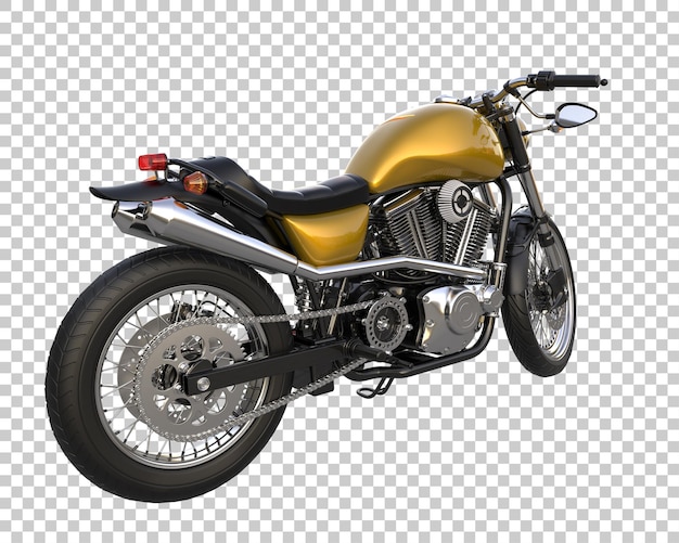 Retro-Fahrrad auf transparentem Hintergrund. 3D-Rendering - Abbildung