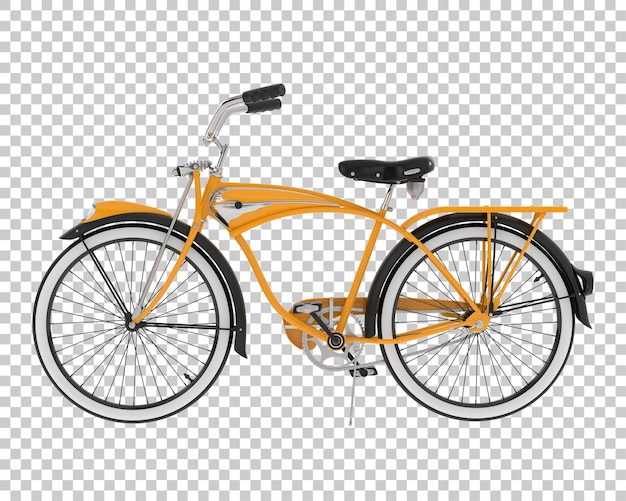 Retro-Fahrrad isoliert auf dem Hintergrund 3D-Rendering-Illustration