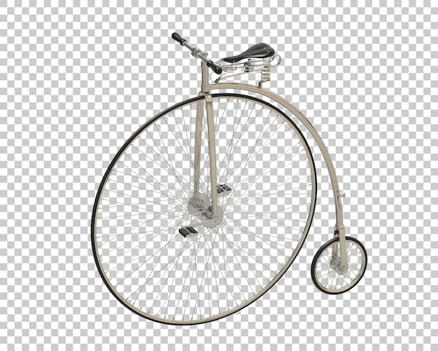 Retro-Fahrrad isoliert auf durchsichtigem Hintergrund 3D-Rendering-Illustration