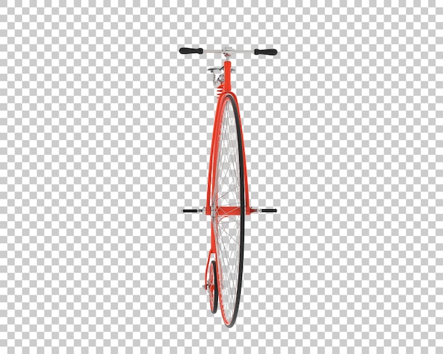 Retro-Fahrrad isoliert auf durchsichtigem Hintergrund 3D-Rendering-Illustration
