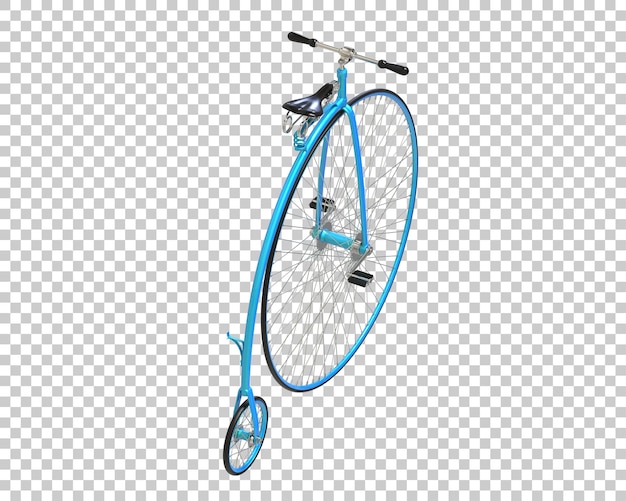 Retro-Fahrrad isoliert auf durchsichtigem Hintergrund 3D-Rendering-Illustration
