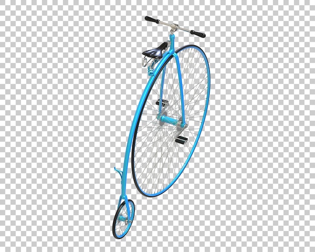 Retro-fahrrad isoliert auf durchsichtigem hintergrund 3d-rendering-illustration