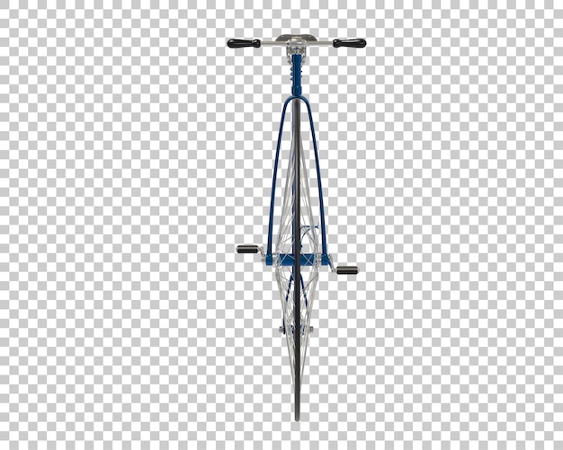 Retro-Fahrrad isoliert auf durchsichtigem Hintergrund 3D-Rendering-Illustration