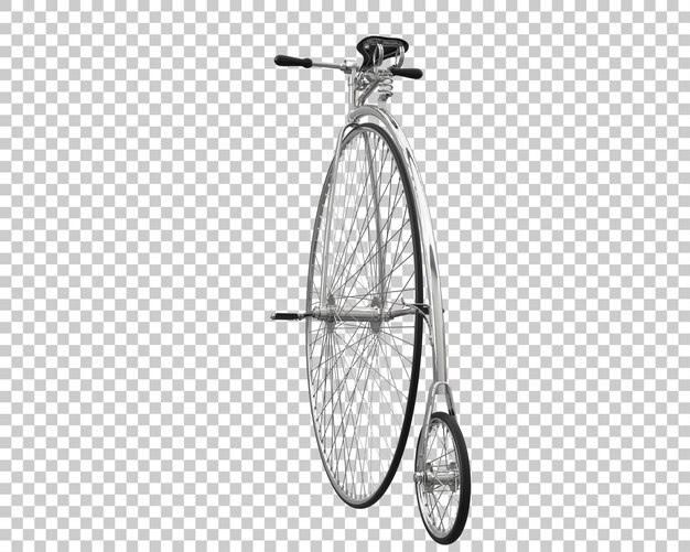 Retro-Fahrrad isoliert auf durchsichtigem Hintergrund 3D-Rendering-Illustration