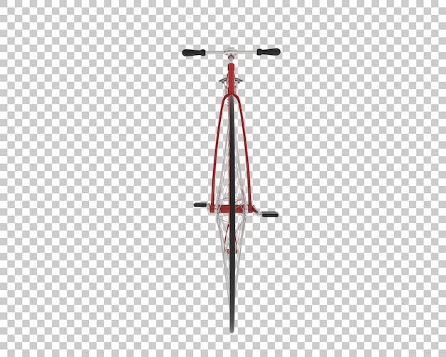 Retro-Fahrrad isoliert auf durchsichtigem Hintergrund 3D-Rendering-Illustration