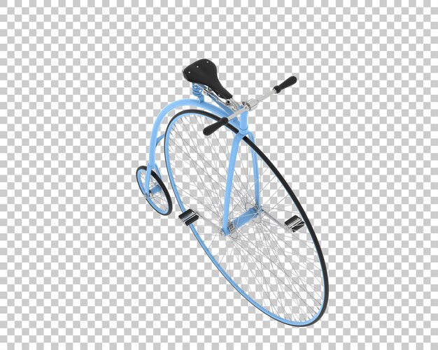 Retro-Fahrrad isoliert auf durchsichtigem Hintergrund 3D-Rendering-Illustration