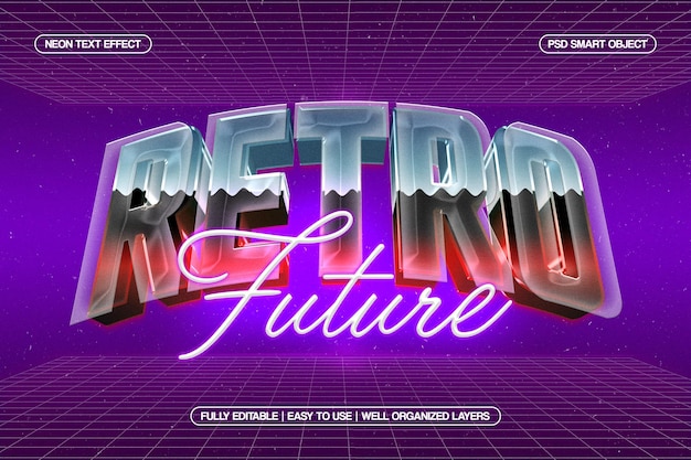 Retro-Future-Neon-Text-Effekt