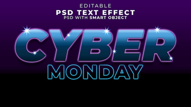 Retro-Futuristischer Cyber Monday Text-Effekt