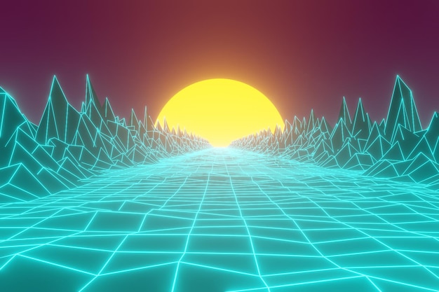 RETRO-FUTURISTISCHER HINTERGRUND