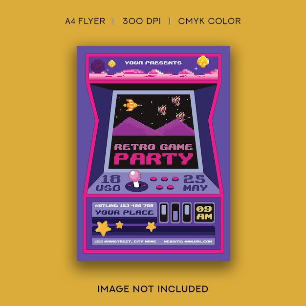 Retro-Game-Party-Flyer