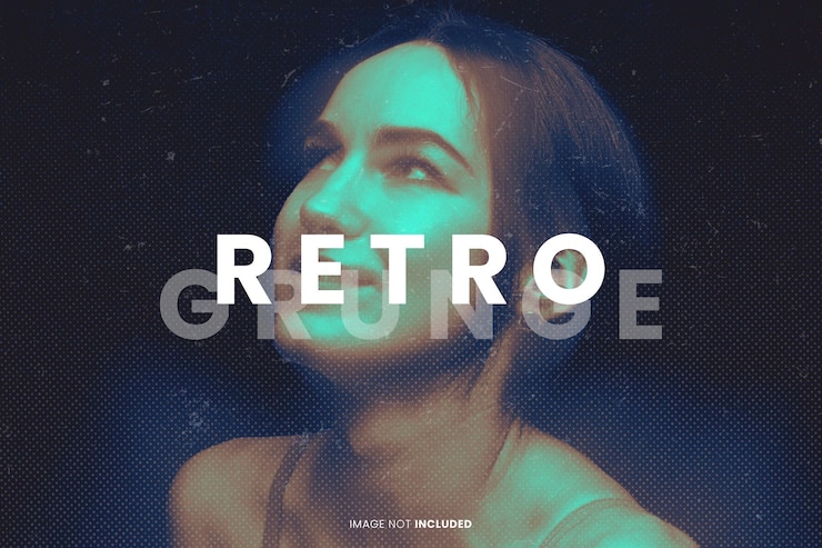 PSD retro grunge photo effect psd