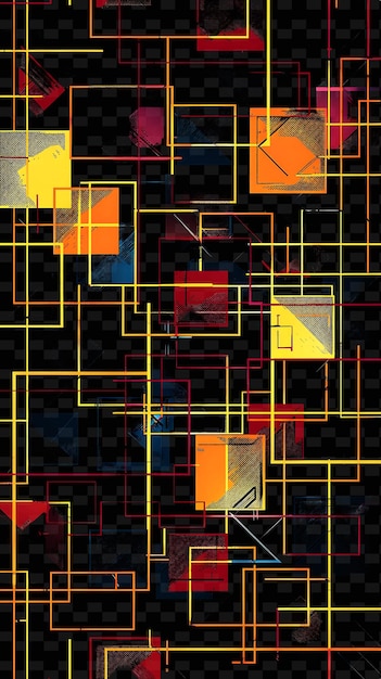 Retro inspirado trellises arte de píxeles con colores audaces y textura creativa de geom diseños de artículos de neón y2k