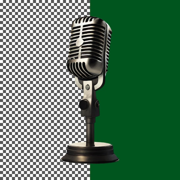 Retro-Mikrofon isoliert auf weißem Hintergrund für Studio-Gebrauch auf transparentem Hintergrund png psd