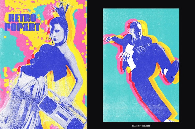Retro-Popart-Effekt für Foto und Design