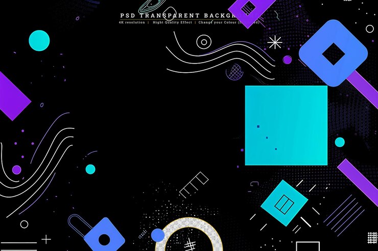 PSD retro resumo em fundo transparente