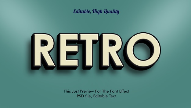 Retro-Schrift-Effekt