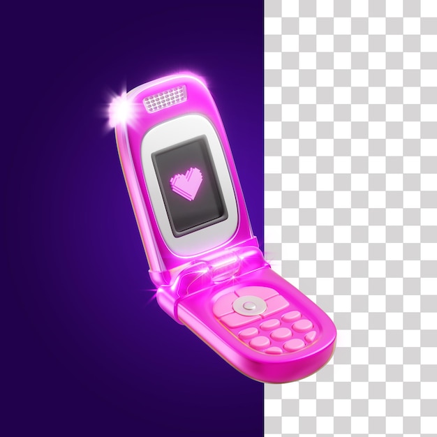 PSD retro-telefon-3d-symbol