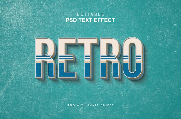 Retro-text-effekt