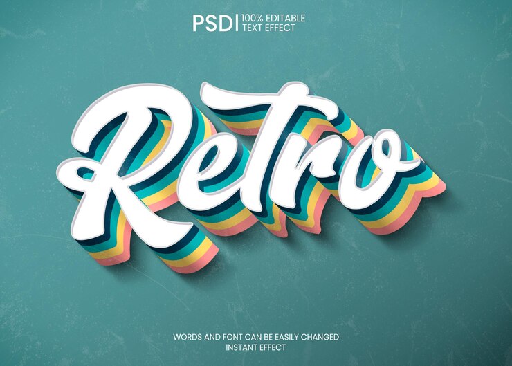 PSD retro-text-effekt