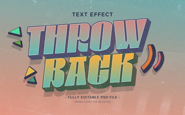 PSD retro-texteffekt