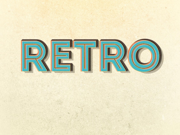 Retro textový efekt ve stylu vintage – soubor Photoshop