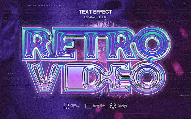 Retro textový efekt
