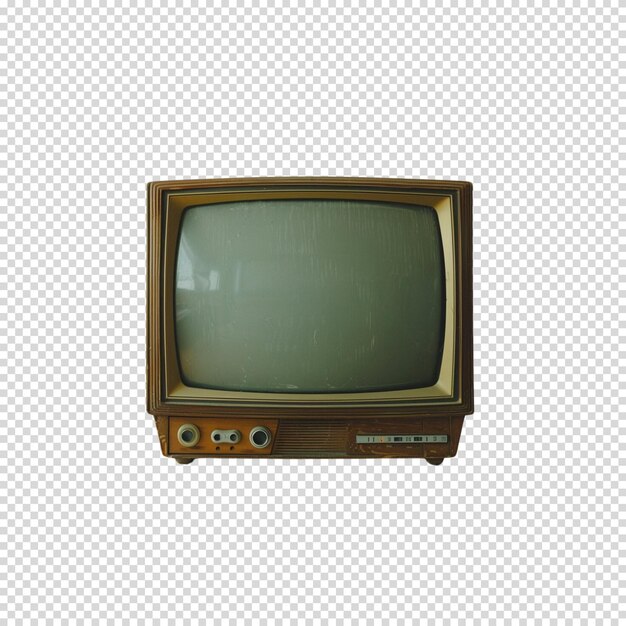 PSD retro tv isolated on transparent background