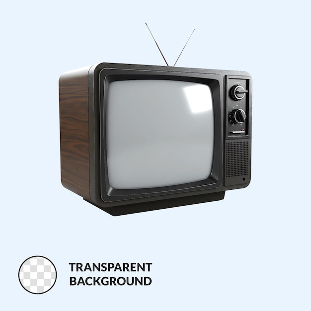 Retro-Vintage-Fernseher mit Antenne