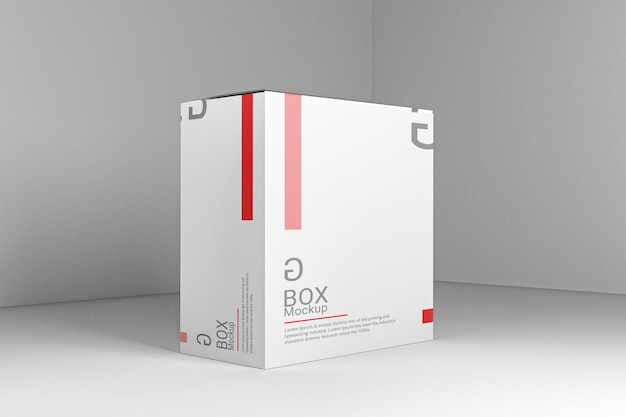 Rettangolo realistico Box mockup design con colore variabile